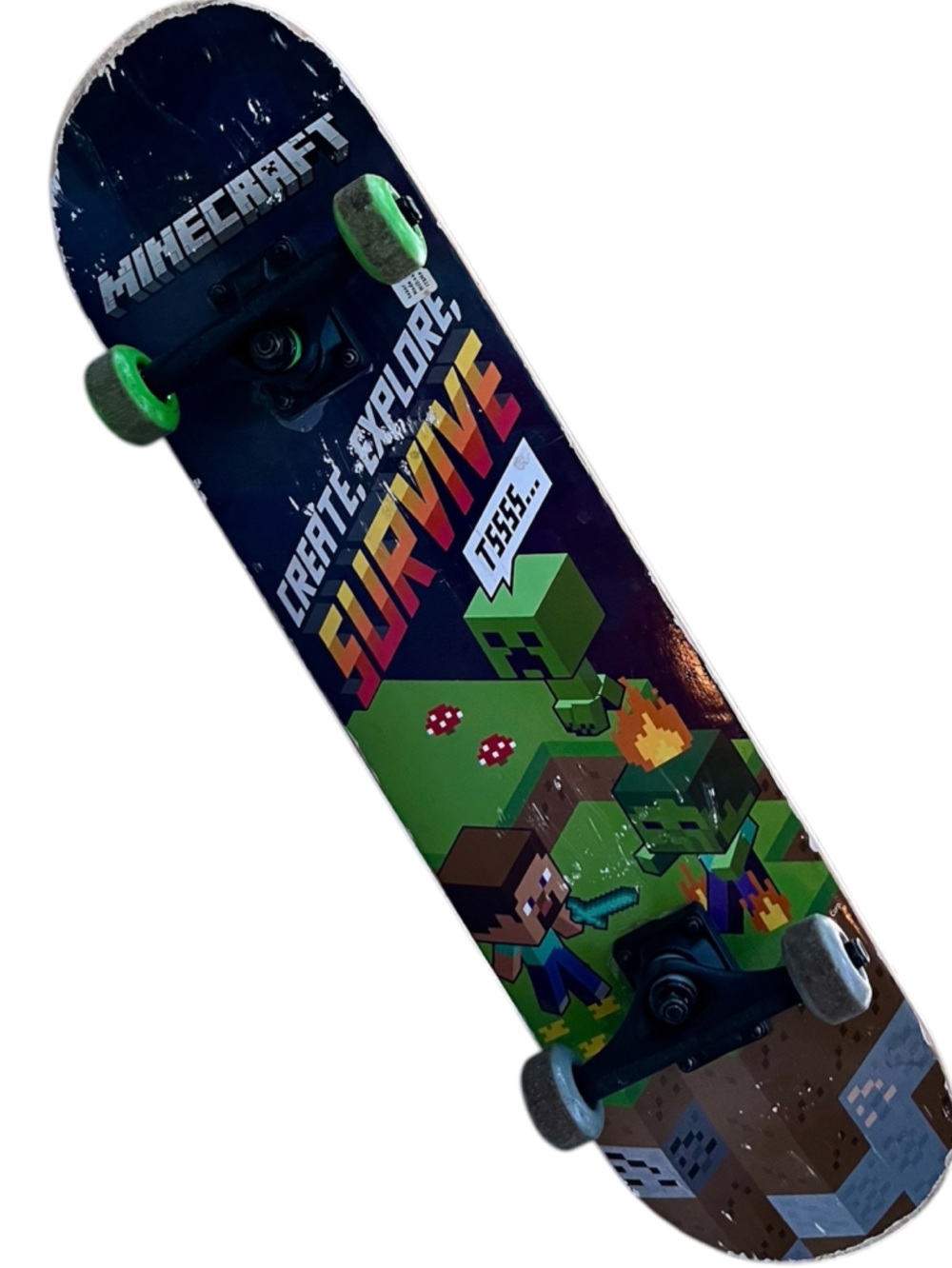 Minecraft "Create Explore Survive" Complete Skateboard 31"